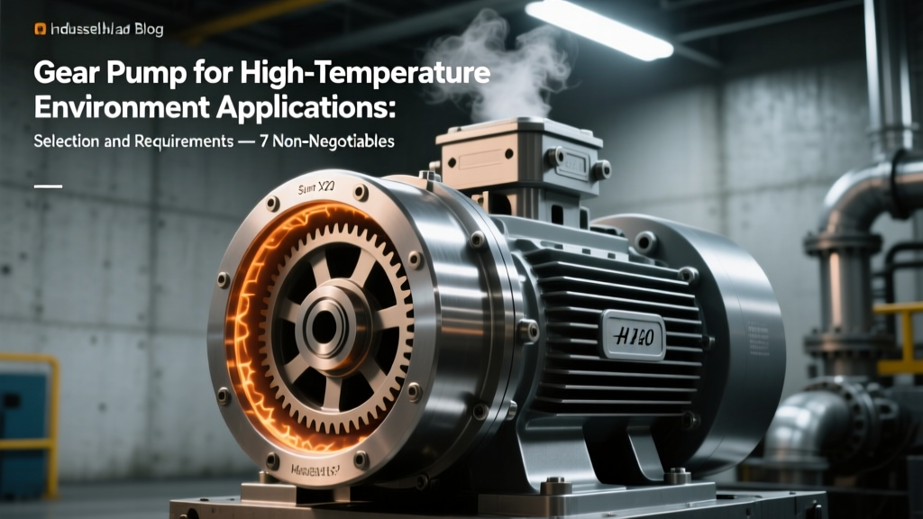Gear Pump for High-Temperature Environment Applications: Selection and Requirements — 7 Non-Negotiable Criteria You’re Overlooking (Especially Energy Loss & Thermal Runaway Risks Above 200°C)