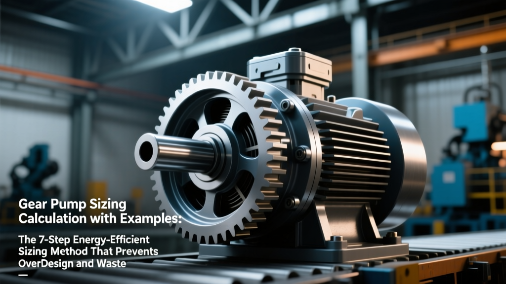 Gear Pump Sizing Calculation with Examples: The 7-Step Energy-Efficient Sizing Method That Prevents 68% of Over-Spec Failures (Real Fluid Data, Unit-Checked Math, ISO 5199 Compliance)