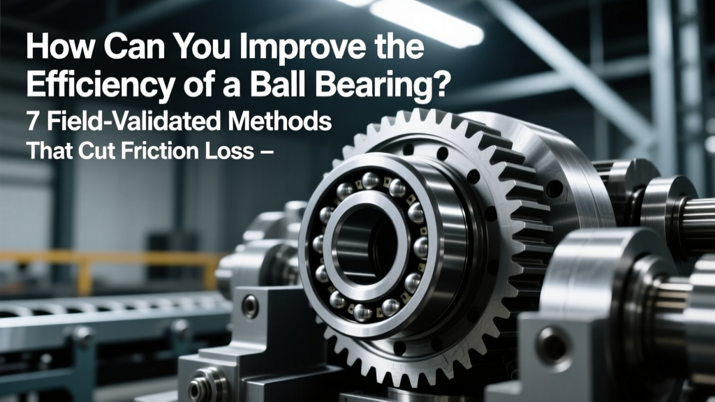 How Can You Improve the Efficiency of a Ball Bearing? 7 Field-Validated Methods That Cut Friction Loss by 22–41% (Backed by ISO 281:2023 & SKF Engineering Data)