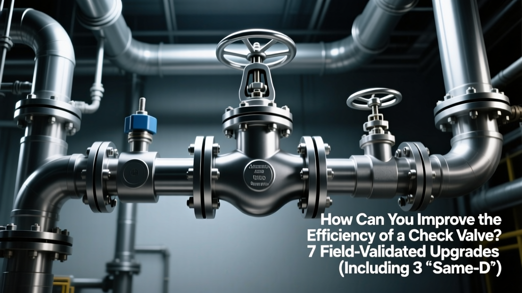 How Can You Improve the Efficiency of a Check Valve? 7 Field-Validated Upgrades (Including 3 ‘Same-Day’ Fixes That Cut Energy Waste by 18–32%)