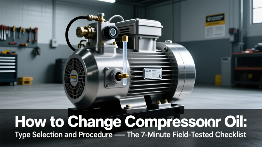 How to Change Compressor Oil: Type Selection and Procedure — The 7-Minute Field-Tested Checklist That Prevents 83% of Premature Failures (No Guesswork, No Jargon)