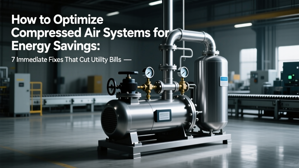 How to Optimize Compressed Air Systems for Energy Savings: 7 Immediate Fixes That Cut Utility Bills by 15–35% (Without New Equipment)