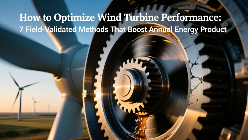 How to Optimize Wind Turbine Performance: 7 Field-Validated Methods That Boost Annual Energy Production by 8.3–12.7% (Not Just Theory — Real Turbine Data from Hornsea 2 & Tehachapi)