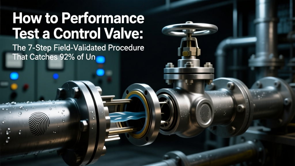 How to Performance Test a Control Valve: The 7-Step Field-Validated Procedure That Catches 92% of Undetected Stiction, Hysteresis, and Flow Calibration Drift Before Startup (No Lab Required)