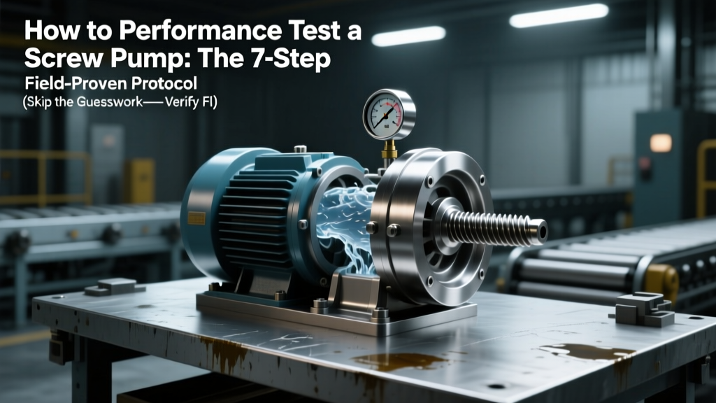 How to Performance Test a Screw Pump: The 7-Step Field-Proven Protocol (Skip the Guesswork—Verify Flow, Pressure & Efficiency in Under 90 Minutes)