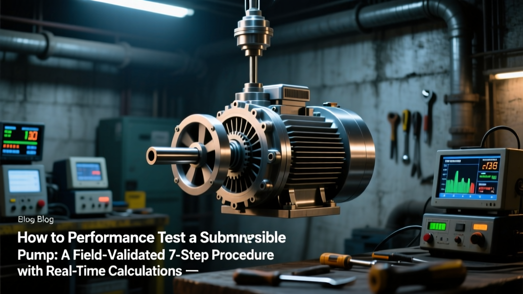 How to Performance Test a Submersible Pump: A Field-Validated 7-Step Procedure with Real-Time Calculations, ISO 9906 Compliance Checks, and Design-Spec Deviation Thresholds (No Guesswork)