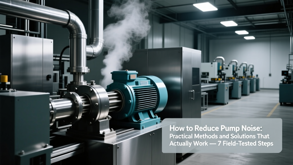 How to Reduce Pump Noise: Practical Methods and Solutions That Actually Work — 7 Field-Tested Steps (Including OSHA-Compliant Isolation & ISO 4871 Sound-Level Verification)