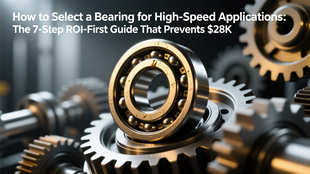 How to Select a Bearing for High-Speed Applications: The 7-Step ROI-First Guide That Prevents $28K in Annual Downtime (Engineers Skip Step #3)