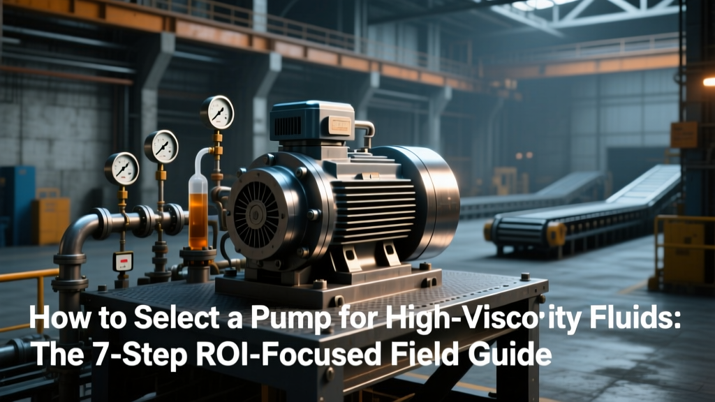 How to Select a Pump for High-Viscosity Fluids: The 7-Step ROI-Focused Field Guide (Skip the Guesswork—Save $12,800/Year in Downtime & Energy)