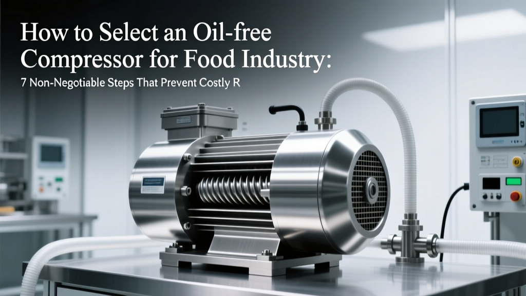 How to Select an Oil-Free Compressor for Food Industry: 7 Non-Negotiable Steps That Prevent Costly Recalls (ISO 8573 Class 0 Isn’t Just a Label—It’s Your First Line of Defense)