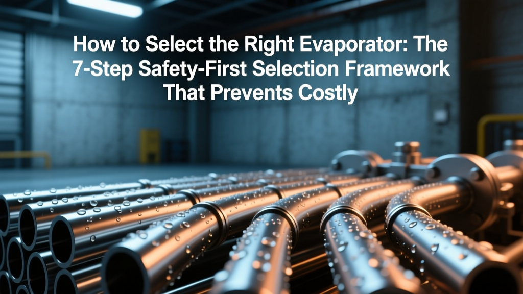 How to Select the Right Evaporator: The 7-Step Safety-First Selection Framework That Prevents Costly Corrosion Failures, Chiller Derating, and OSHA Noncompliance (2024 Edition)
