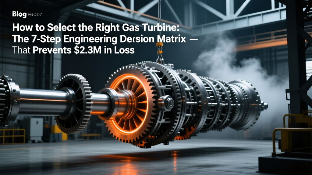 How to Select the Right Gas Turbine: The 7-Step Engineering Decision Matrix That Prevents $2.3M in Lifetime OPEX Overruns (Sizing, Materials, Cycle Matching & Real-World Case Validation)