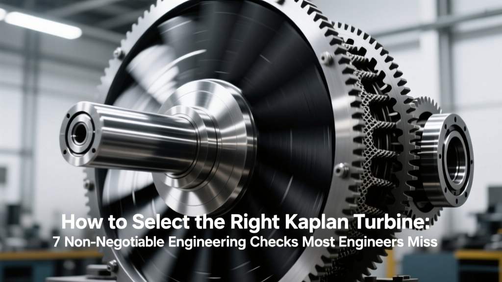 How to Select the Right Kaplan Turbine: 7 Non-Negotiable Engineering Checks Most Engineers Miss (Including NPSH Margin, Runaway Speed Validation, and Draft Tube Eddy Suppression)