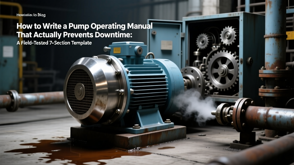 How to Write a Pump Operating Manual That Actually Prevents Downtime: A Field-Tested 7-Section Template (With Real Emergency Response Data from a 2023 Refinery Incident)