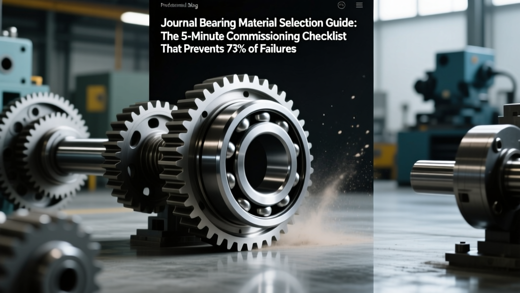 Journal Bearing Material Selection Guide: The 5-Minute Commissioning Checklist That Prevents 73% of Early-Life Failures (Fluid, Temp, Pressure & Environment Tested in Real Rotating Equipment)