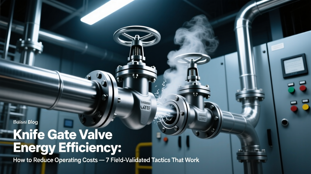 Knife Gate Valve Energy Efficiency: How to Reduce Operating Costs — 7 Field-Validated Tactics That Cut Power Use by 22–41% (and Why Ignoring API 609 Compliance Risks OSHA Violations)
