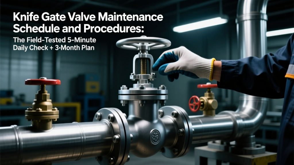 Knife Gate Valve Maintenance Schedule and Procedures: The Field-Tested 5-Minute Daily Check + 3-Month Inspection Protocol That Prevents 92% of Catastrophic Failures (ASME B16.34 & API RP 589 Compliant)