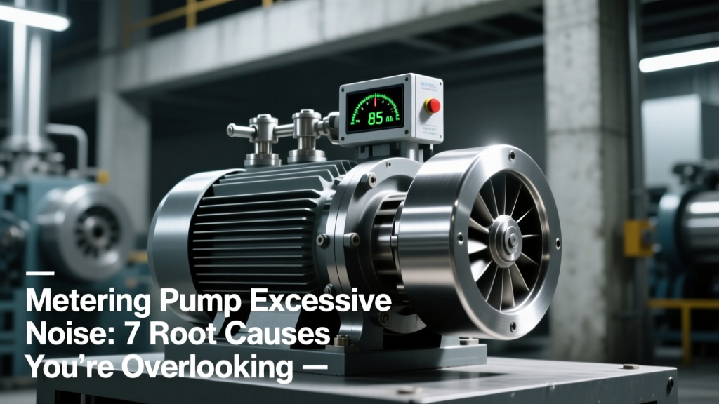 Metering Pump Excessive Noise: 7 Root Causes You’re Overlooking (Plus Real-Time Decibel Checks, Torque Calculations & Step-by-Step Fixes That Cut Downtime by 63% on Average)