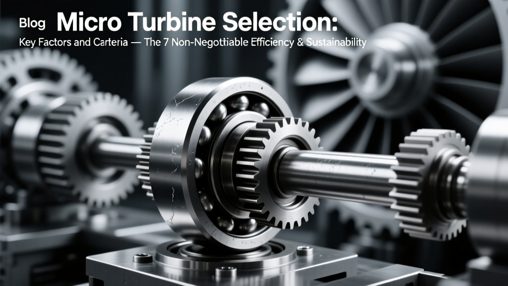 Micro Turbine Selection: Key Factors and Criteria — The 7 Non-Negotiable Efficiency & Sustainability Filters Every Engineer Overlooks (Before Wasting $250K on Suboptimal Output)
