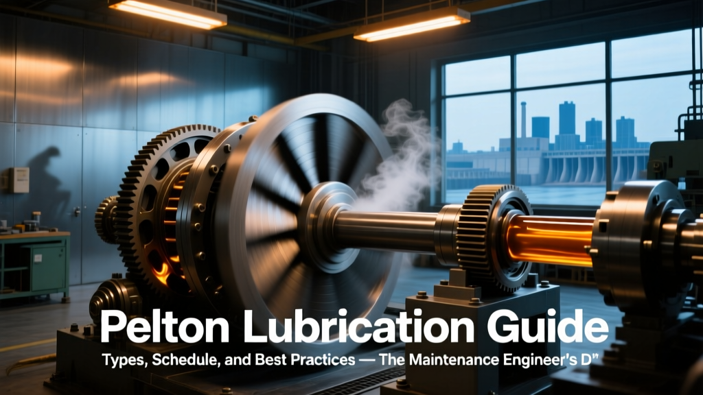 Pelton Turbine Lubrication Guide: Types, Schedule, and Best Practices — The Maintenance Engineer’s Data-Driven Reference (With ISO 8573 Contamination Benchmarks, Real Plant MTBF Correlations, and 12-Month Cost-Saving Intervals)