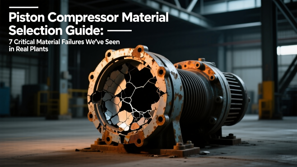 Piston Compressor Material Selection Guide: 7 Critical Material Failures We’ve Seen in Real Plants (and Exactly How to Avoid Them with Fluid-Specific Alloy Mapping, Temperature-Pressure Derating Tables, and Non-Metallic Sealing Protocols)