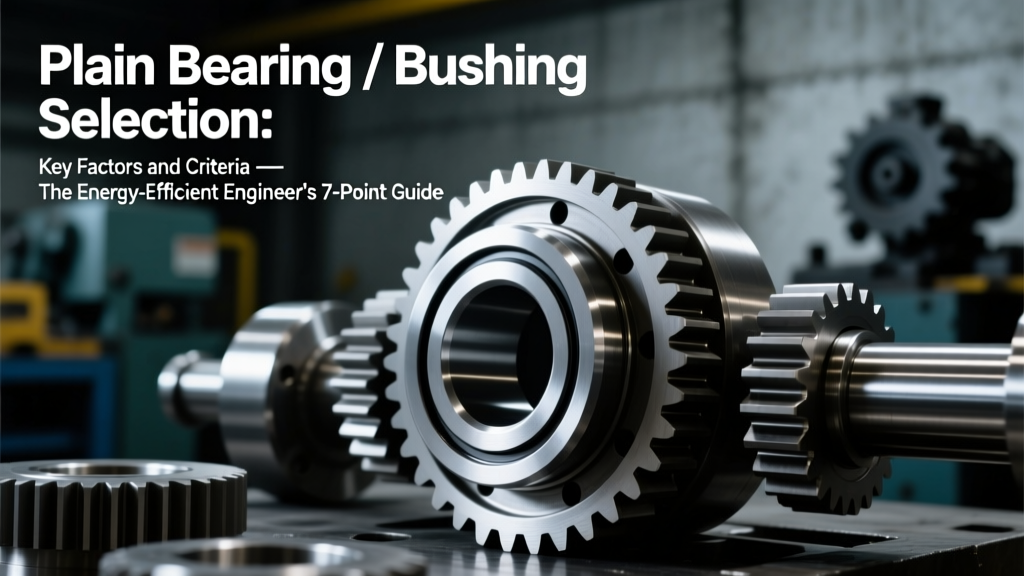 Plain Bearing / Bushing Selection: Key Factors and Criteria — The Energy-Efficient Engineer’s 7-Point Checklist That Cuts Friction Loss by 22–41% (and Avoids 83% of Premature Failures)