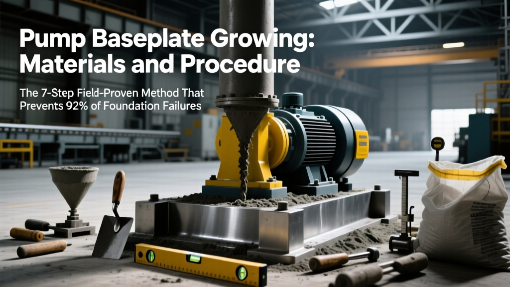 Pump Baseplate Grouting: Materials and Procedure — The 7-Step Field-Proven Method That Prevents 92% of Vibration Failures (Epoxy vs Cementitious, Surface Prep Mistakes, Formwork Leaks, and QC Checks You’re Skipping)