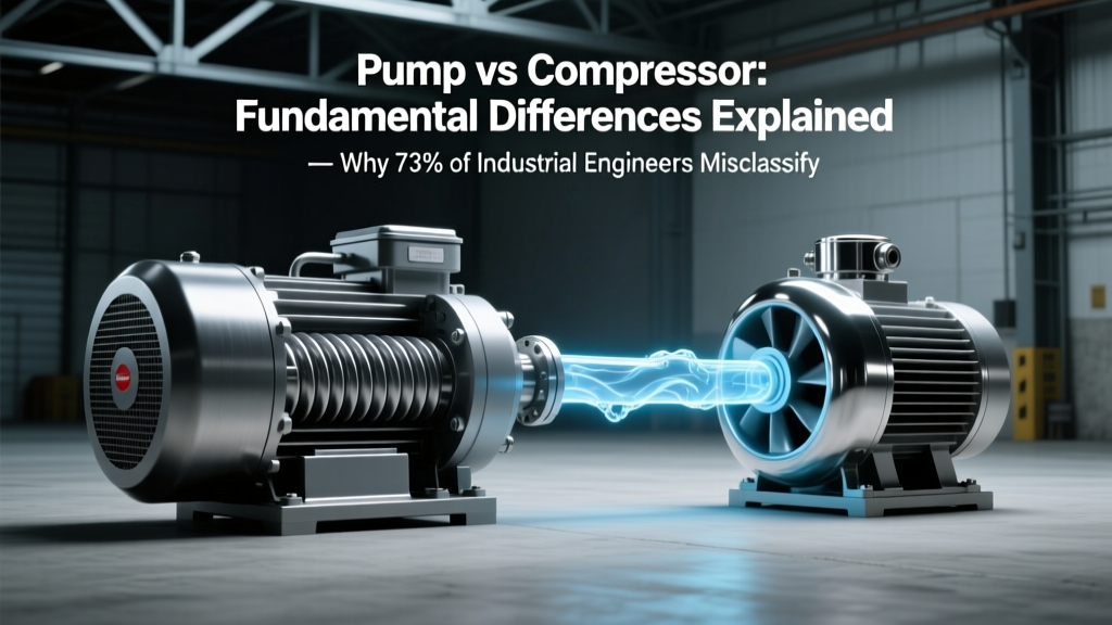 Pump vs Compressor: Fundamental Differences Explained — Why 73% of Industrial Engineers Misclassify Them (and How Exact Pressure, Flow, & Efficiency Data Reveals the Truth)