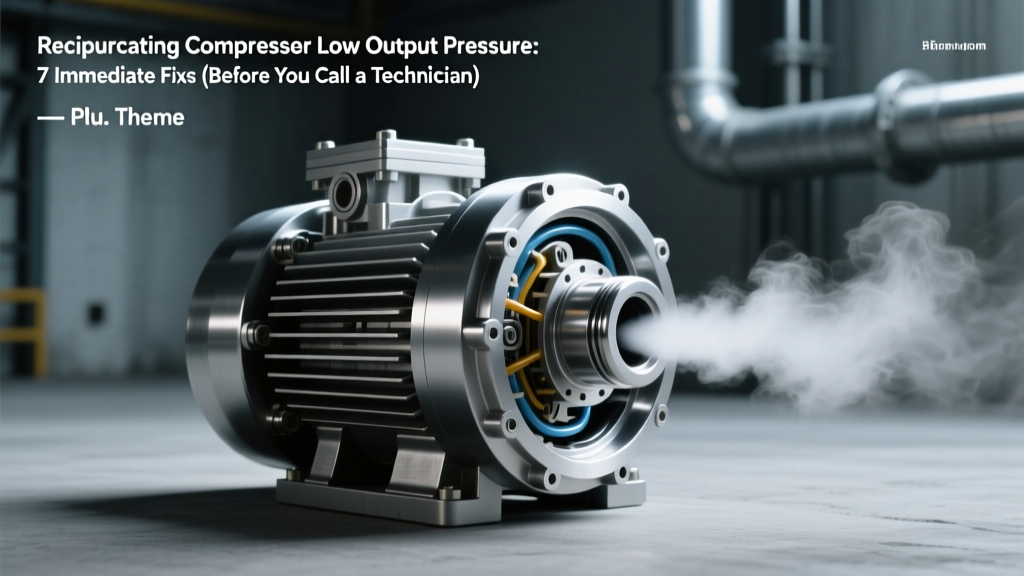 Reciprocating Compressor Low Output Pressure: 7 Immediate Fixes (Before You Call a Technician) — Plus Root-Cause Flowchart, Real-World Pressure Drop Benchmarks, and ASME-Compliant Prevention Checklist