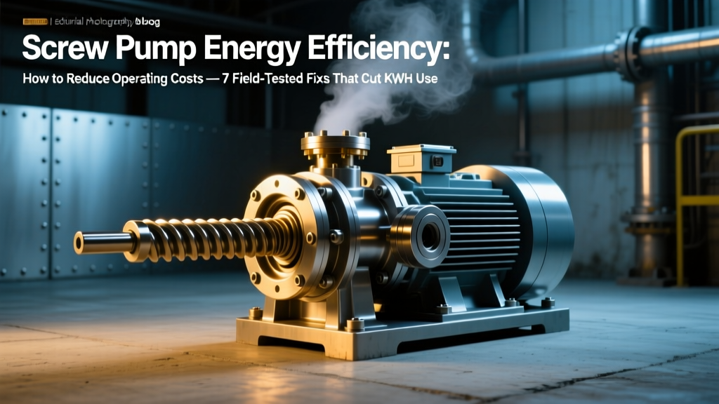 Screw Pump Energy Efficiency: How to Reduce Operating Costs — 7 Field-Tested Fixes That Cut kWh Use by 22–41% (Including One You Can Implement Before Lunch)