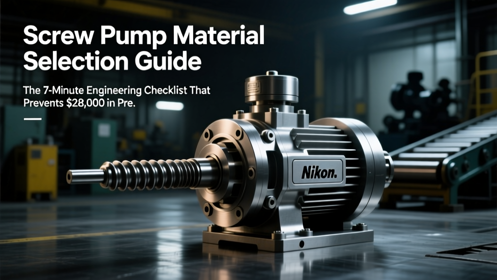 Screw Pump Material Selection Guide: The 7-Minute Engineering Checklist That Prevents $28,000 in Premature Failures (Fluid Compatibility First, Not Last)
