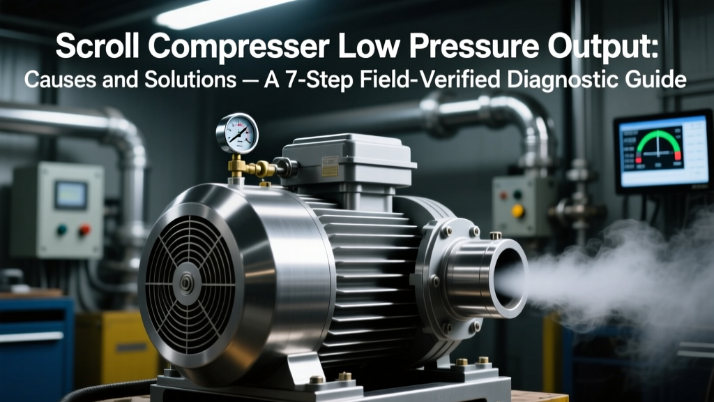 Scroll Compressor Low Pressure Output: Causes and Solutions — A 7-Step Field-Verified Diagnostic Checklist That Restores Discharge Pressure in Under 90 Minutes (No Guesswork, No Downtime)
