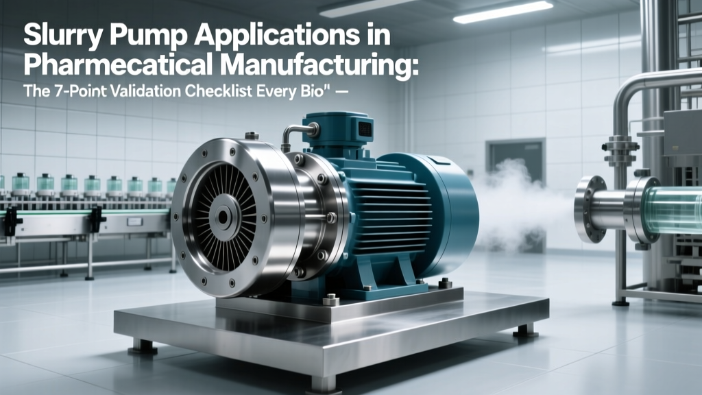 Slurry Pump Applications in Pharmaceutical Manufacturing: The 7-Point Validation Checklist Every Bioprocess Engineer Overlooks (Before FDA Audit, NPSH Failure, or Sterility Breach)