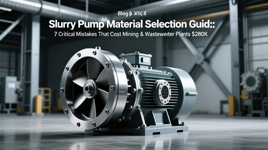 Slurry Pump Material Selection Guide: 7 Critical Mistakes That Cost Mining & Wastewater Plants $280K+ in Unplanned Downtime (and Exactly How to Avoid Them)