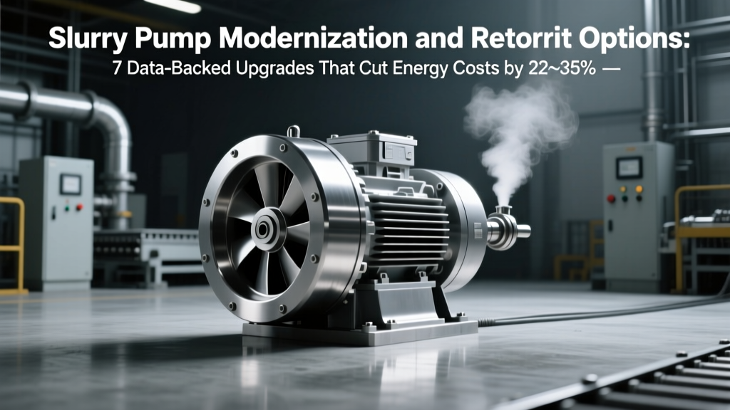 Slurry Pump Modernization and Retrofit Options: 7 Data-Backed Upgrades That Cut Energy Costs by 22–38%, Extend Service Life by 8+ Years, and Deliver ROI in Under 14 Months (Not Just 'New Pumps')