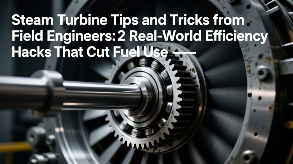Steam Turbine Tips and Tricks from Field Engineers: 12 Real-World Efficiency Hacks That Cut Fuel Use by 3–7% (and Prevent $280K/Year in Unplanned Downtime)
