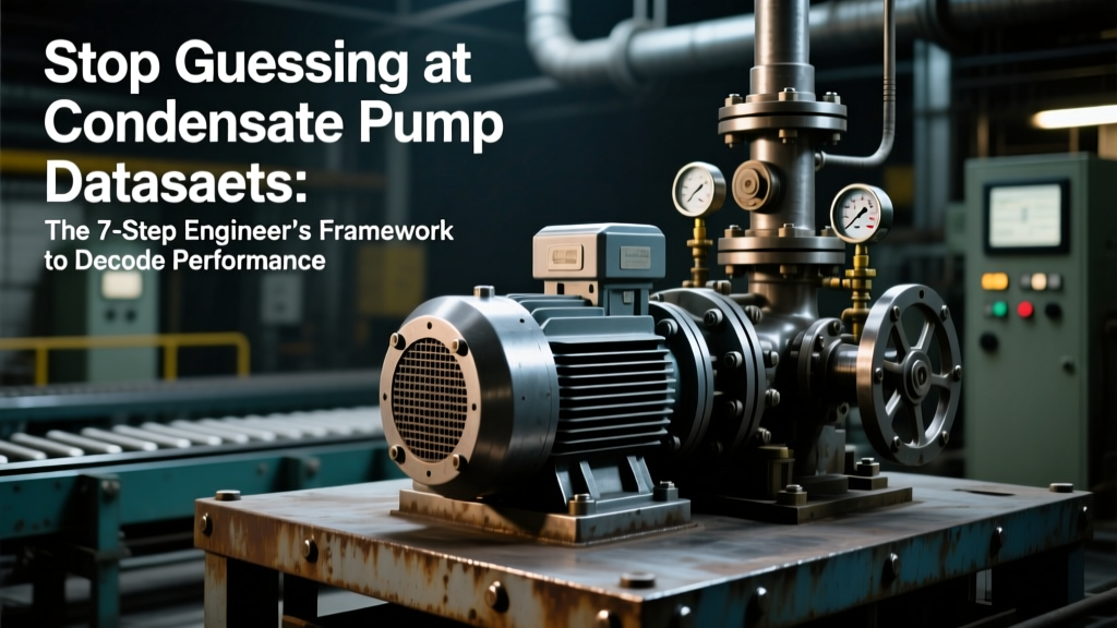 Stop Guessing at Condensate Pump Datasheets: The 7-Step Engineer’s Framework to Decode Performance Curves, NPSH Margins, and Hidden Spec Traps Before You Specify (or Replace) a Pump
