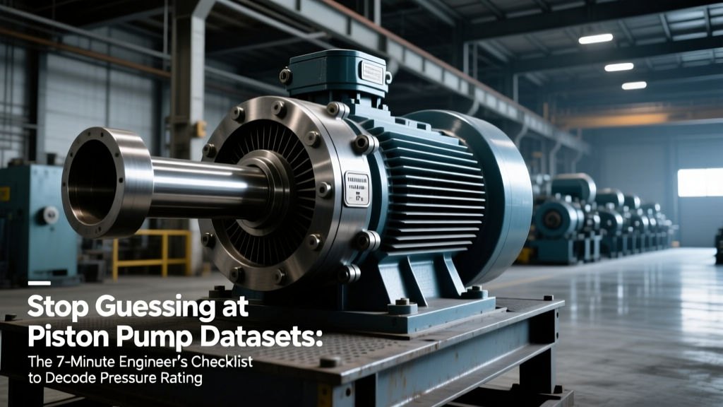 Stop Guessing at Piston Pump Datasheets: The 7-Minute Engineer’s Checklist to Decode Pressure Ratings, NPSH Curves, Efficiency Maps, and Hidden Red Flags Before You Specify (or Buy) a Piston Pump