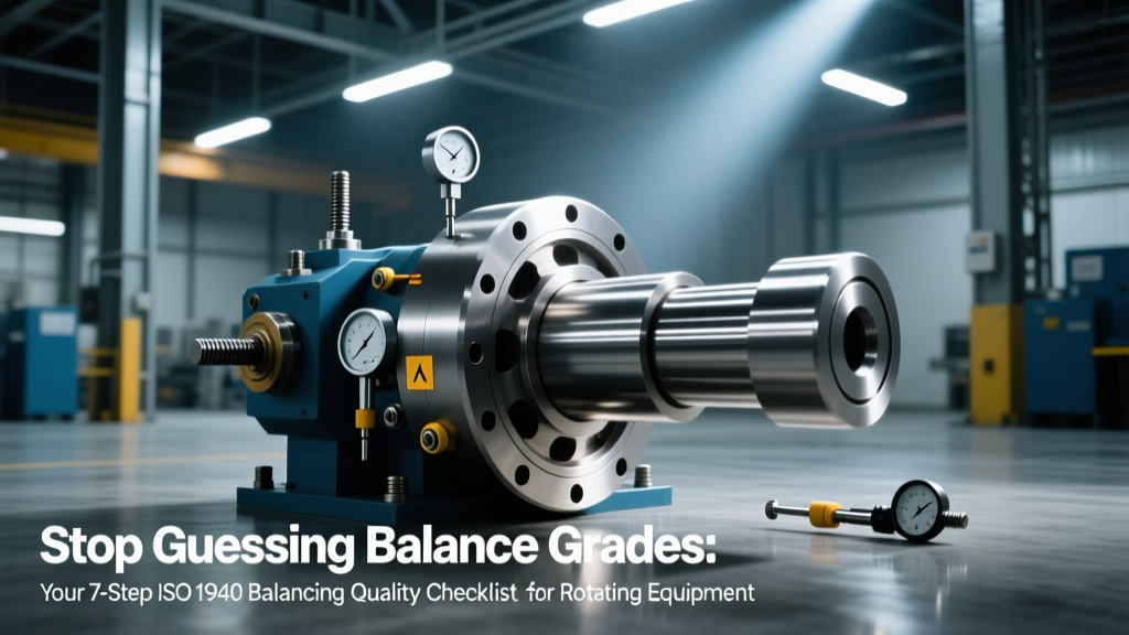 Stop Guessing Balance Grades: Your 7-Step ISO 1940 Balancing Quality Checklist for Rotating Equipment (With Real Residual Unbalance Calculations & Grade Selection Logic)