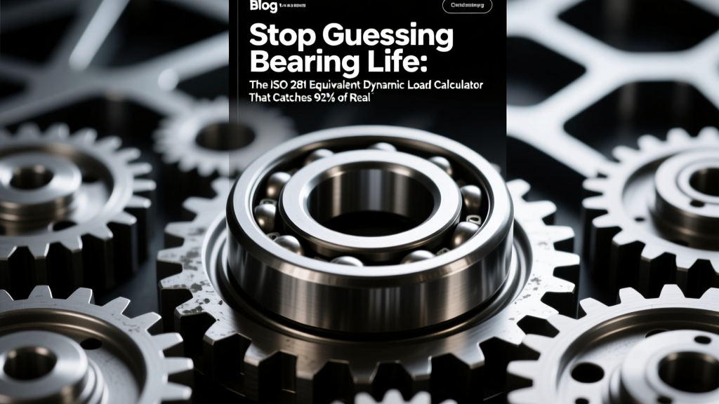 Stop Guessing Bearing Life: The ISO 281 Equivalent Dynamic Load Calculator That Catches 92% of Real-World Errors — Radial & Thrust Factors Explained for Deep Groove, Angular Contact, Tapered Roller, and Spherical Bearings