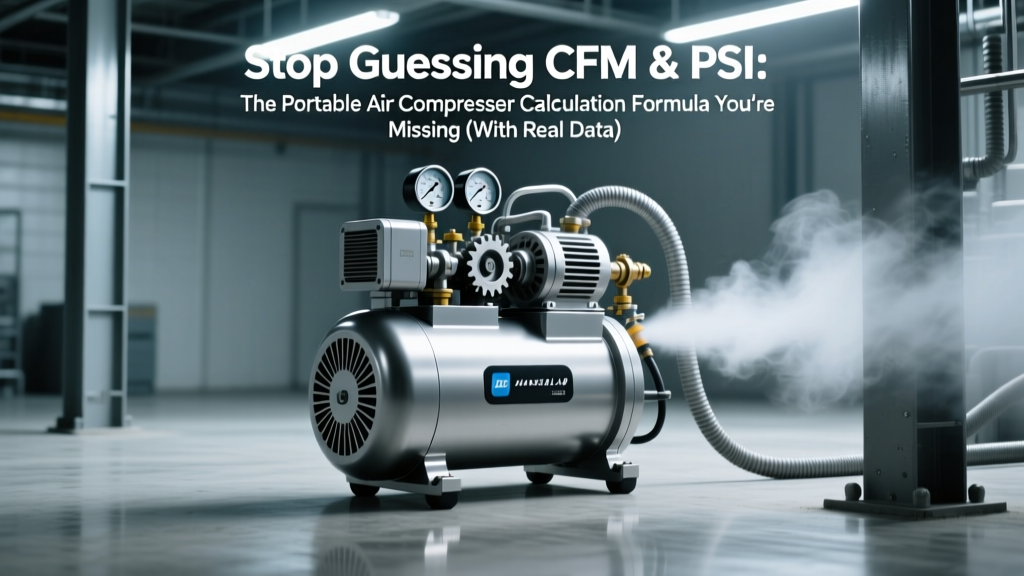 Stop Guessing CFM & PSI: The Portable Air Compressor Calculation Formula You’re Missing (With Real Plant Data, Unit Conversion Traps, and ISO 8573-1–Compliant Worked Examples)