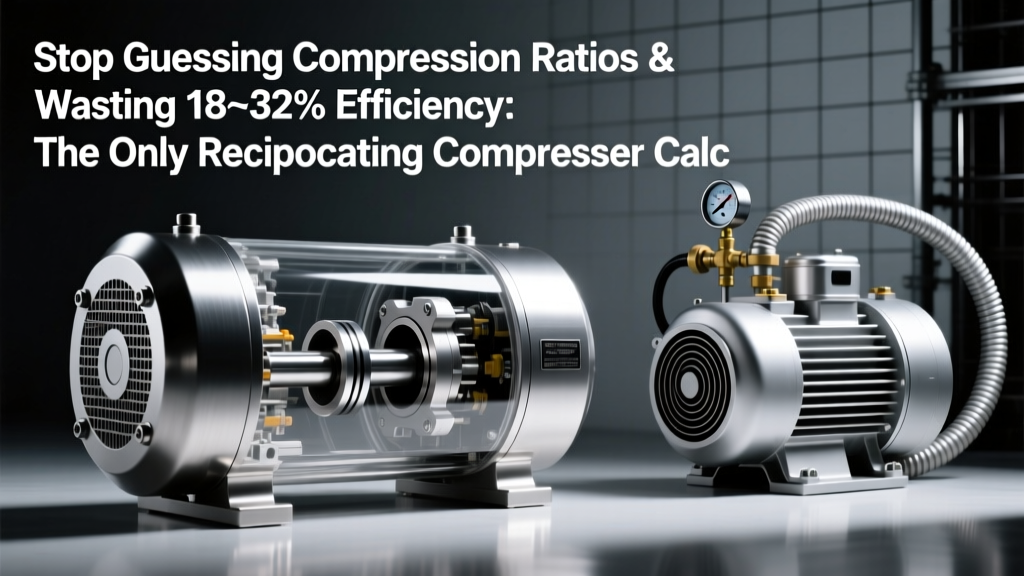 Stop Guessing Compression Ratios & Wasting 18–32% Efficiency: The Only Reciprocating Compressor Calculation Formula Guide That Shows Real Unit Conversions, Common Calculation Errors (and How to Fix Them), and ASME-Compliant Worked Examples for Air, Nitrogen, and Natural Gas Services.