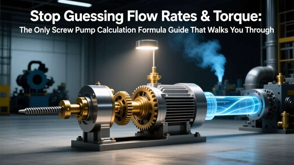 Stop Guessing Flow Rates & Torque: The Only Screw Pump Calculation Formula Guide That Walks You Through Real-World Unit Conversions, NPSH Margin Checks, and ISO 5198–Compliant Efficiency Corrections — With 4 Fully Worked Examples (Including Metric-Imperial Pitfalls)