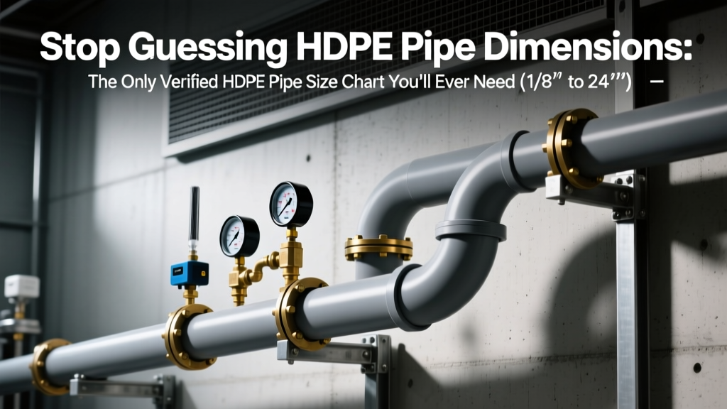 Stop Guessing HDPE Pipe Dimensions: The Only Verified HDPE Pipe Size Chart You’ll Ever Need (1/8″ to 48″ NPS — OD, Wall Thickness, Weight/ft, SDR, & Pressure Ratings Included)