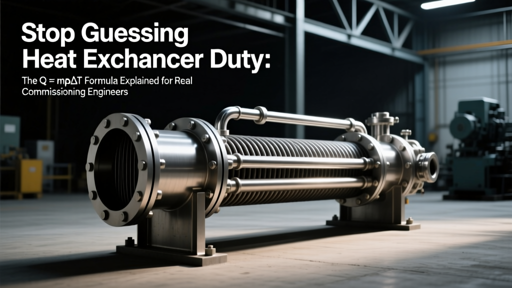 Stop Guessing Heat Exchanger Duty: The Q = mCpΔT Formula Explained for Real Commissioning Engineers — Including When It Fails in Two-Phase Service & What to Do Instead