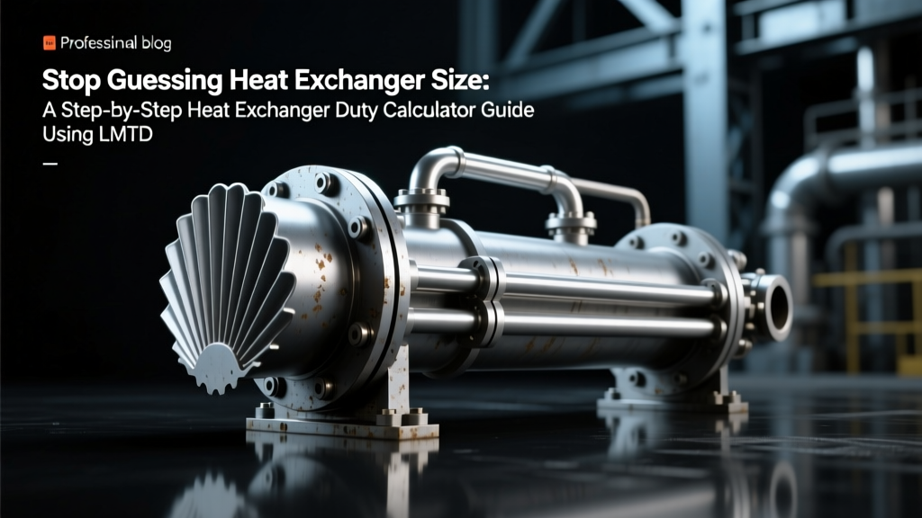 Stop Guessing Heat Exchanger Size: A Step-by-Step Heat Exchanger Duty Calculator Guide Using LMTD and NTU Methods That Actually Predicts Outlet Temperatures (Not Just Area)