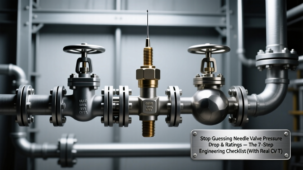 Stop Guessing Needle Valve Pressure Drop & Ratings: The 7-Step Engineering Checklist (With Real Cv Tables, Unit-Conscious Formulas, and API 602–Compliant Safety Margins)