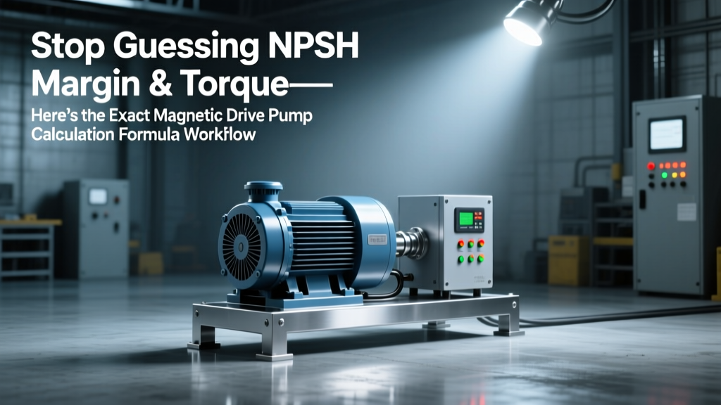 Stop Guessing NPSH Margin & Torque—Here’s the Exact Magnetic Drive Pump Calculation Formula Workflow Engineers Use (With Real Unit Conversions, 3 Worked Examples, and API RP 14E Compliance Checks)