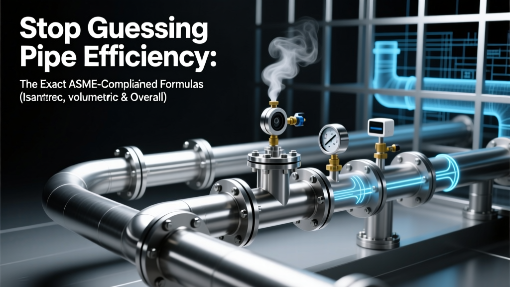 Stop Guessing Pipe Efficiency: The Exact ASME-Compliant Formulas (Isentropic, Volumetric & Overall) Every Piping Engineer Must Apply During Commissioning — With Worked Examples, Unit Conversion Checks, and Real Field Error Traps