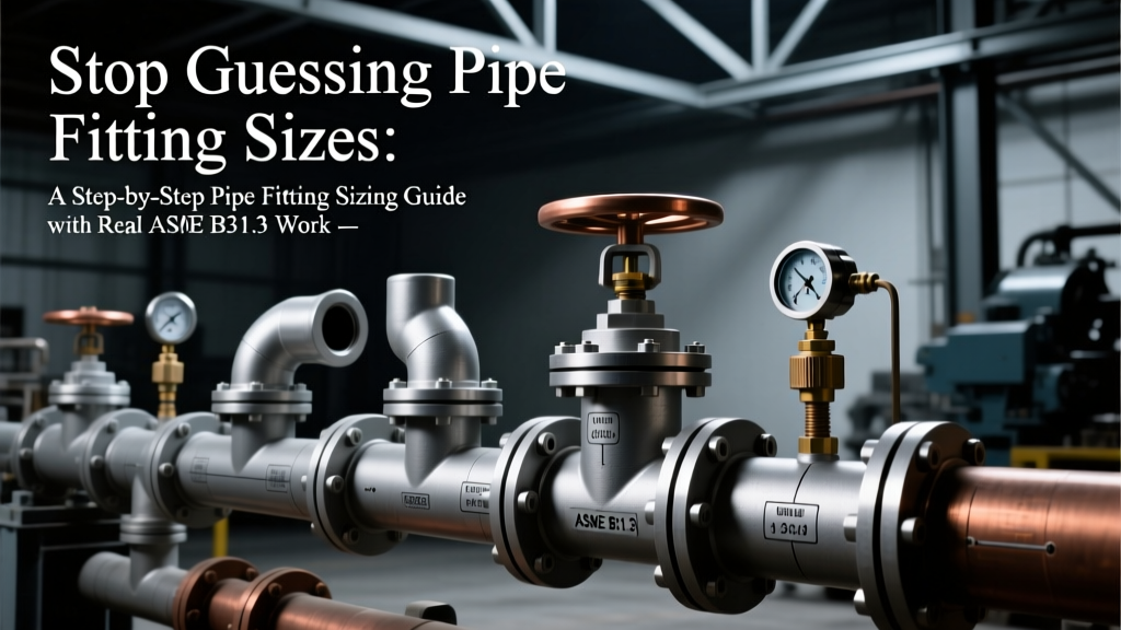 Stop Guessing Pipe Fitting Sizes: A Step-by-Step Pipe Fitting Sizing Guide with Real ASME B31.3 Worked Examples, Critical Pressure Drop Formulas, and the 7 Costly Mistakes 68% of Engineers Make (Even After Training)